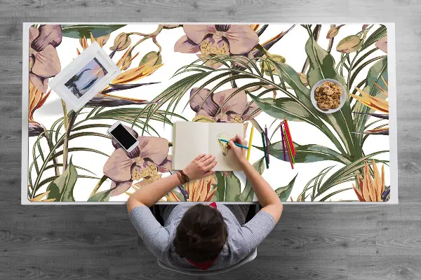 Protège bureau Feuilles botaniques