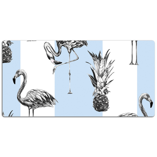 Sous-main bureau Flamant et ananas