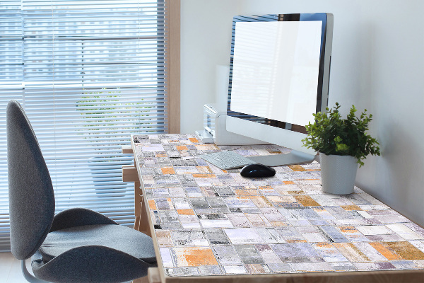 Sous-main bureau Tuiles colorées