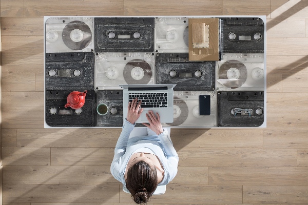 Tapis de bureau Vieille cassette
