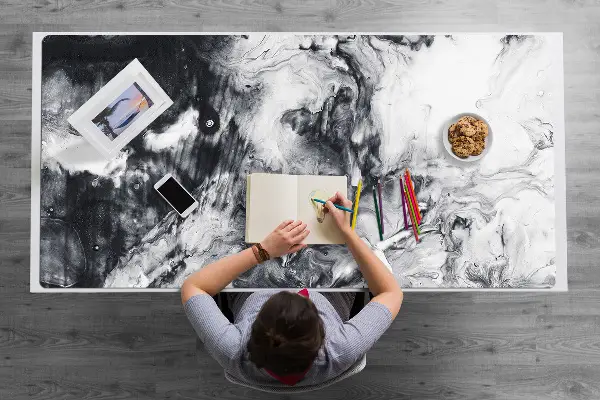 Sous main de bureau Taches peintes