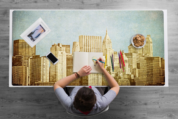 Sous-main bureau Gratte-ciel de Manhattan