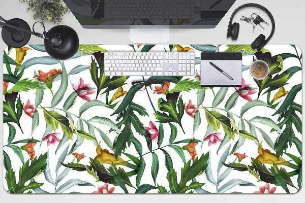 Sous-main bureau Flore tropicale