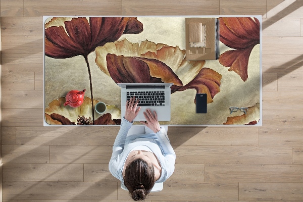 Sous-main bureau Grand pavot