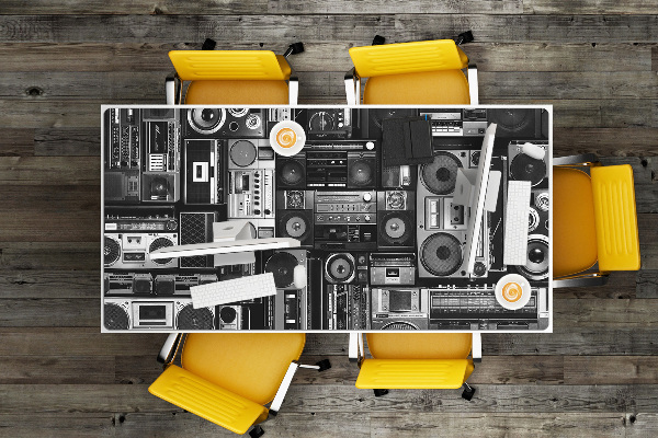 Sous-main bureau Old School Boombox