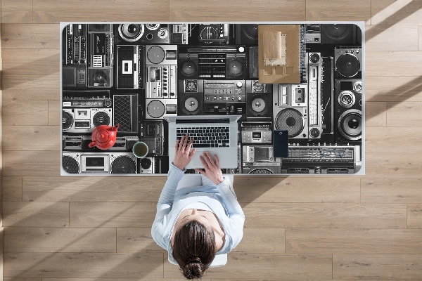 Sous-main bureau Old School Boombox