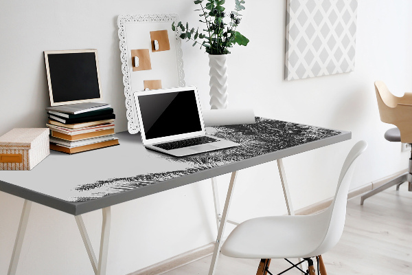 Sous-main bureau Palmiers sur le ciel
