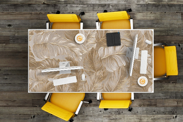 Tapis de bureau feuilles d'or