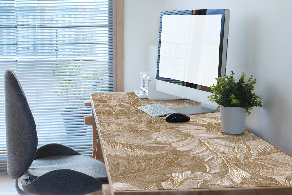 Tapis de bureau feuilles d'or