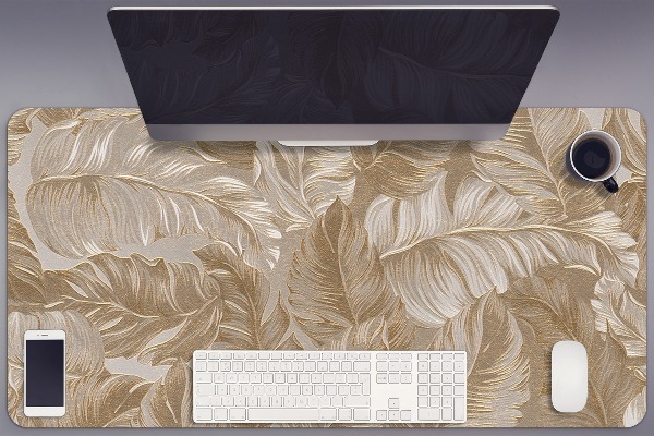 Tapis de bureau feuilles d'or