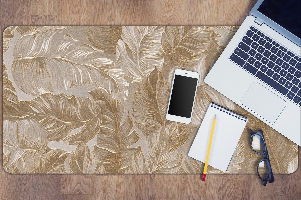 Tapis de bureau feuilles d'or