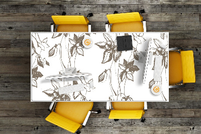 Tapis de bureau Dessin de fleurs