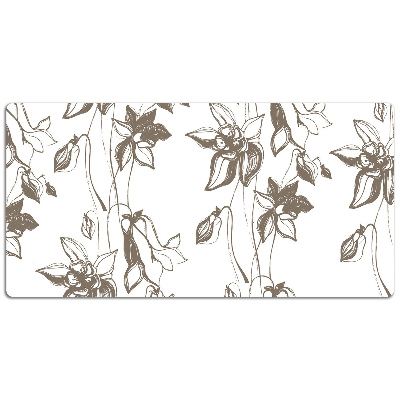 Tapis de bureau Dessin de fleurs