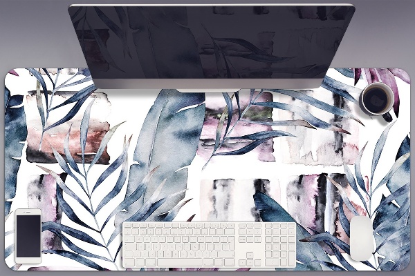 Sous-main bureau Fleurs de marbre