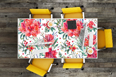 Tapis de bureau Fleurs rouges