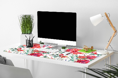 Tapis de bureau Fleurs rouges