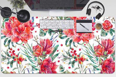 Tapis de bureau Fleurs rouges