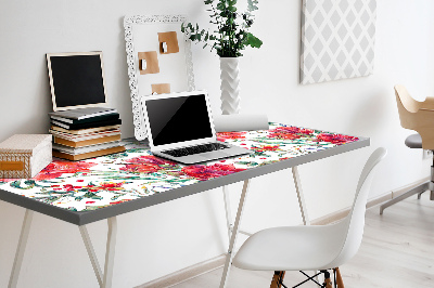 Tapis de bureau Fleurs rouges