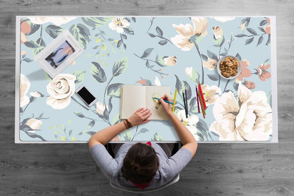 Sous-main bureau Fleurs de style vintage