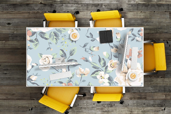 Sous-main bureau Fleurs de style vintage