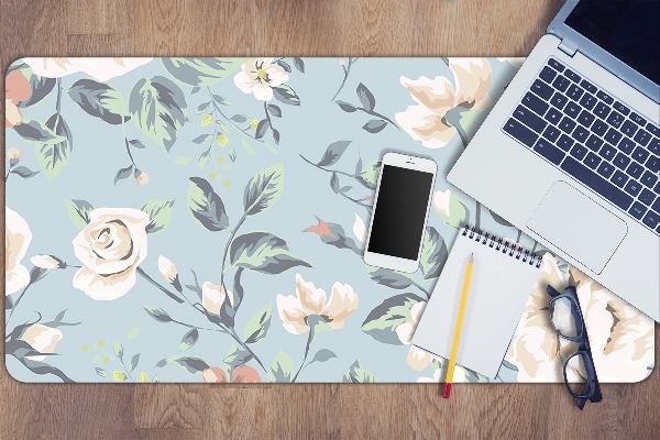 Sous-main bureau Fleurs de style vintage