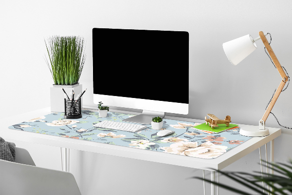 Sous-main bureau Fleurs de style vintage