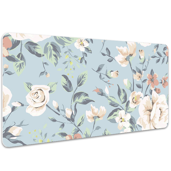 Sous-main bureau Fleurs de style vintage