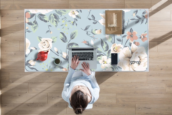 Sous-main bureau Fleurs de style vintage
