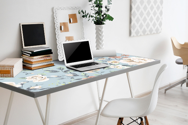 Sous-main bureau Fleurs de style vintage