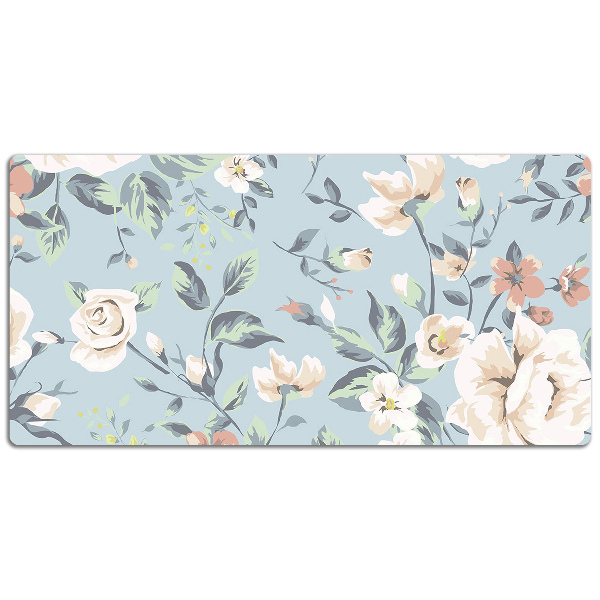Sous-main bureau Fleurs de style vintage