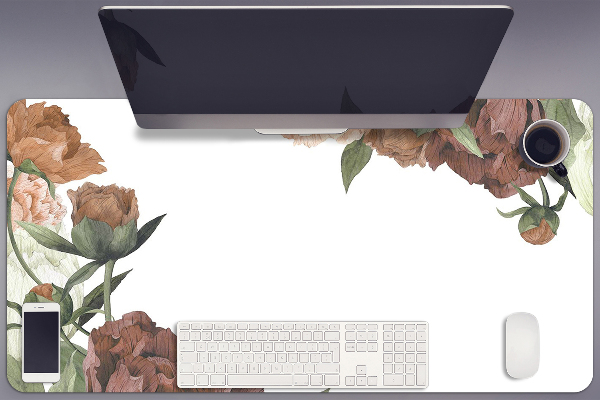 Tapis de bureau Pivoines vintage