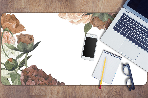 Tapis de bureau Pivoines vintage