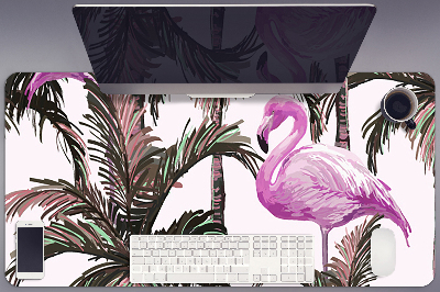 Sous-main bureau Flamingos dans la paume