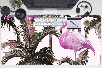 Sous-main bureau Flamingos dans la paume