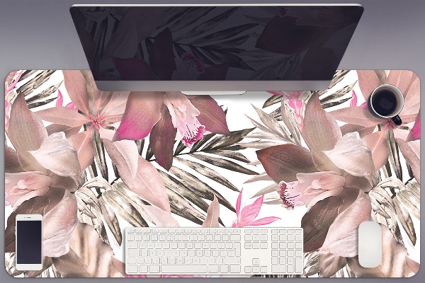 Sous-main bureau Rose tropical