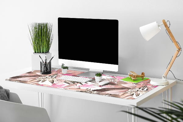 Sous-main bureau Rose tropical