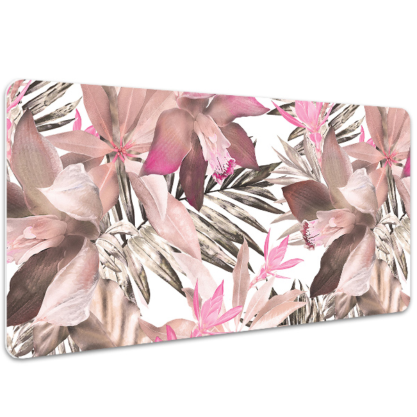 Sous-main bureau Rose tropical