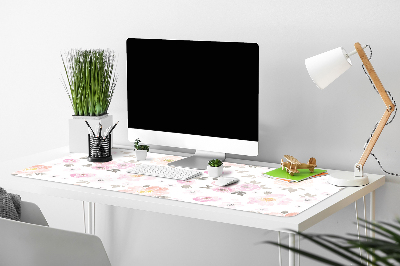 Protège bureau Fleurs aquarelles