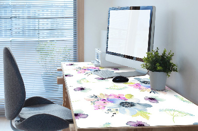 Sous-main bureau Fleurs pourpres