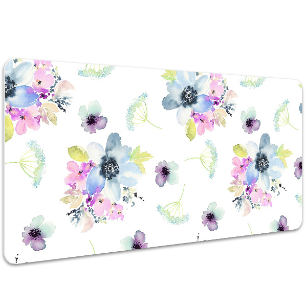 Sous-main bureau Fleurs pourpres