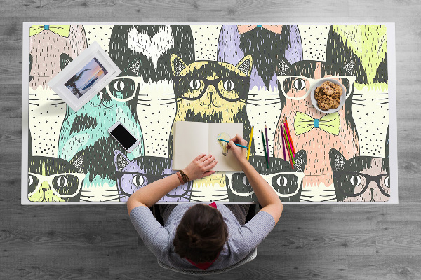 Sous-main bureau Chats dans des lunettes