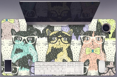 Sous-main bureau Chats dans des lunettes