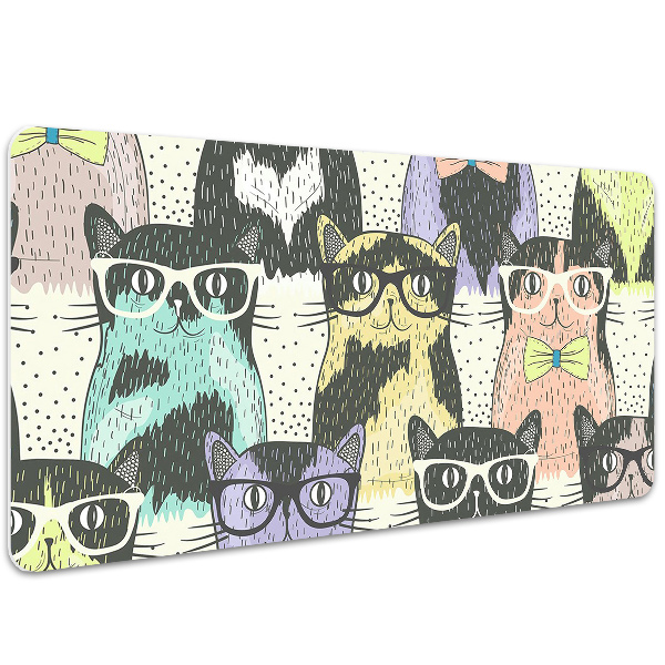 Sous-main bureau Chats dans des lunettes