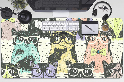 Sous-main bureau Chats dans des lunettes