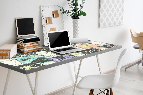 Sous-main bureau Chats dans des lunettes