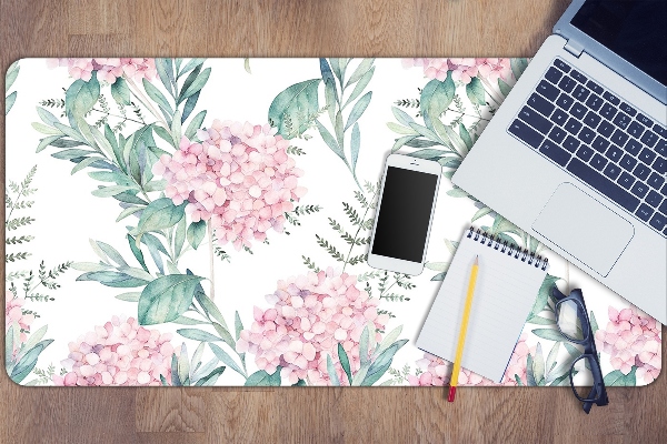 Sous-main bureau Fleurs roses claires