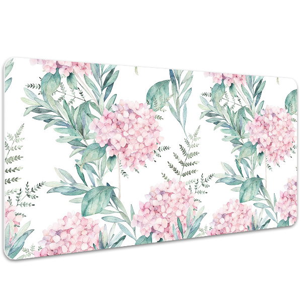 Sous-main bureau Fleurs roses claires