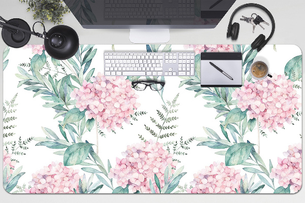 Sous-main bureau Fleurs roses claires