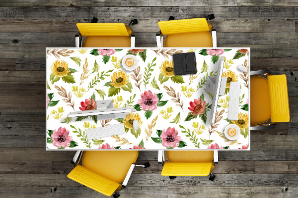 Tapis de bureau Fleurs aquarelles
