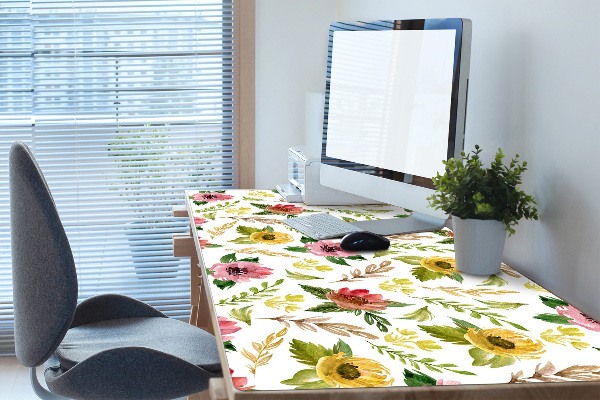Tapis de bureau Fleurs aquarelles